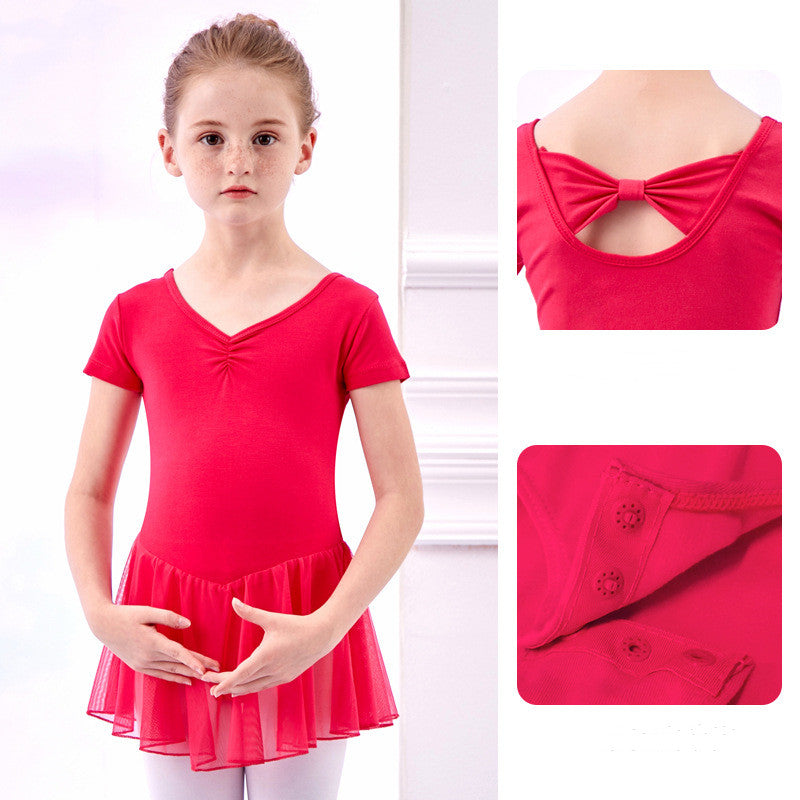 Short-Sleeved Dance Clothes for Girls