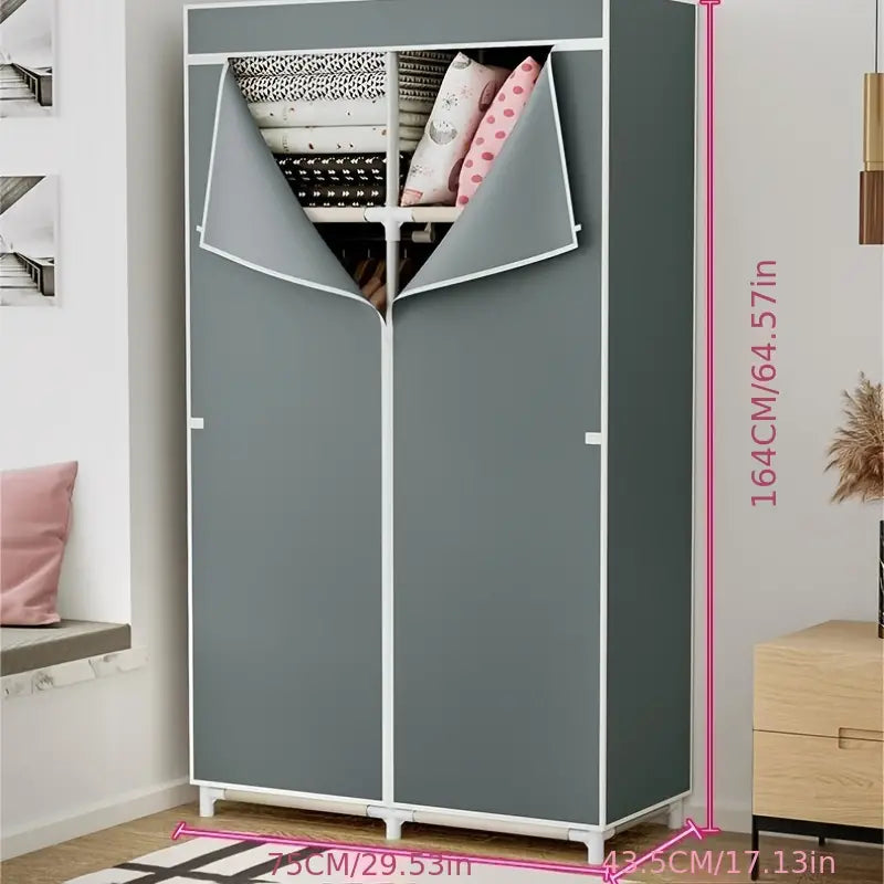 Dustproof Zipper Storage Cabinet for Clothes Organizer