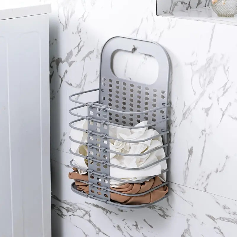 Foldable Wall-mounted Laundry Basket for Dirty Clothes