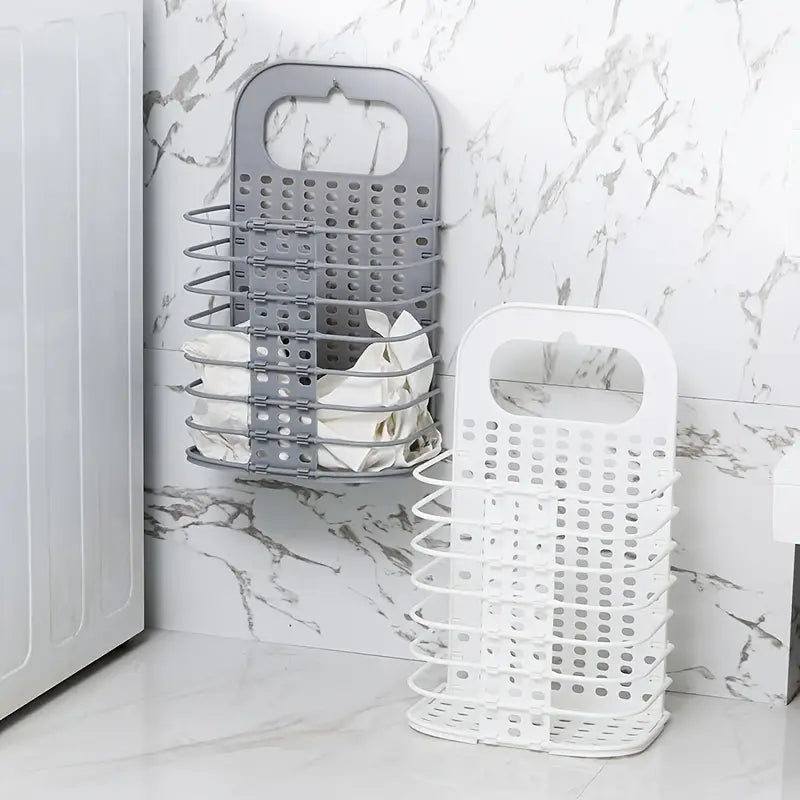 Foldable Wall-mounted Laundry Basket for Dirty Clothes