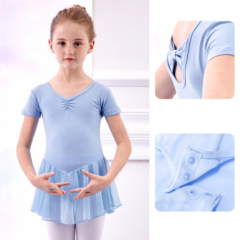 Short-Sleeved Dance Clothes for Girls