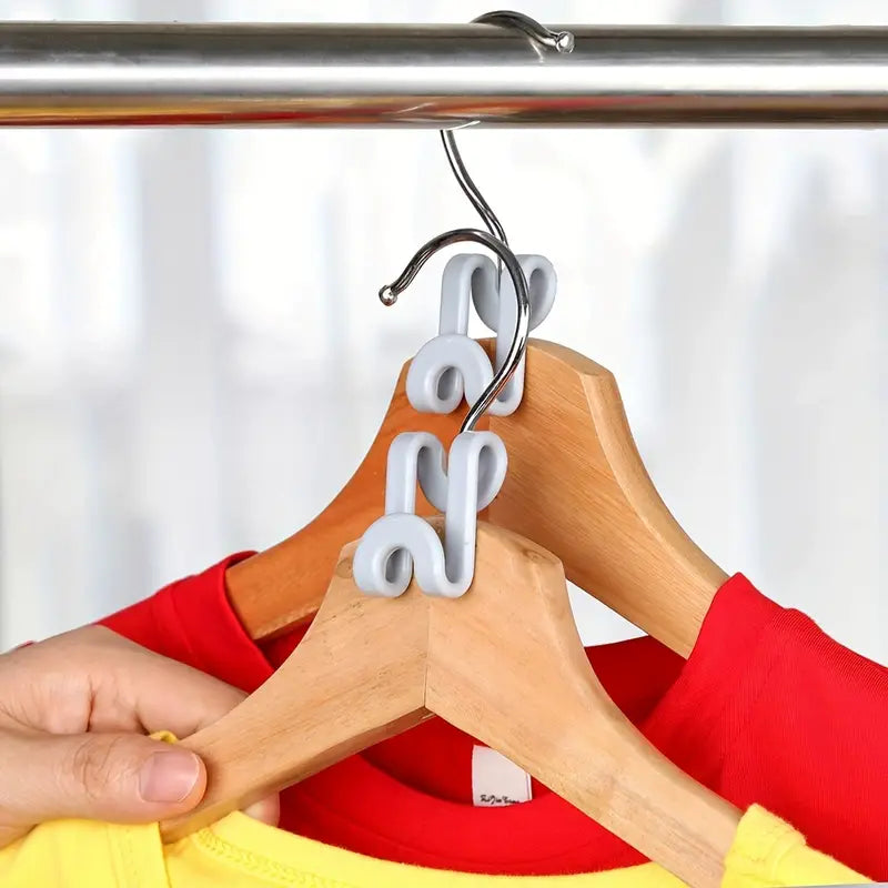 10pcs Heavy Duty Clothes Hanger Connector Hooks