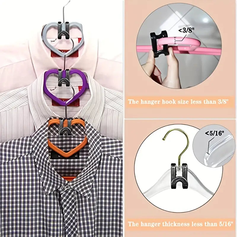 10pcs Heavy Duty Clothes Hanger Connector Hooks