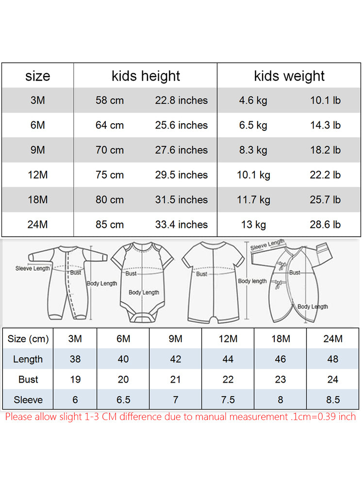 Newborn Baby Boy Girl Short-Sleeved Dress Clothes