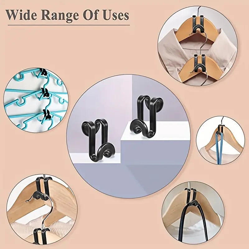 10pcs Heavy Duty Clothes Hanger Connector Hooks