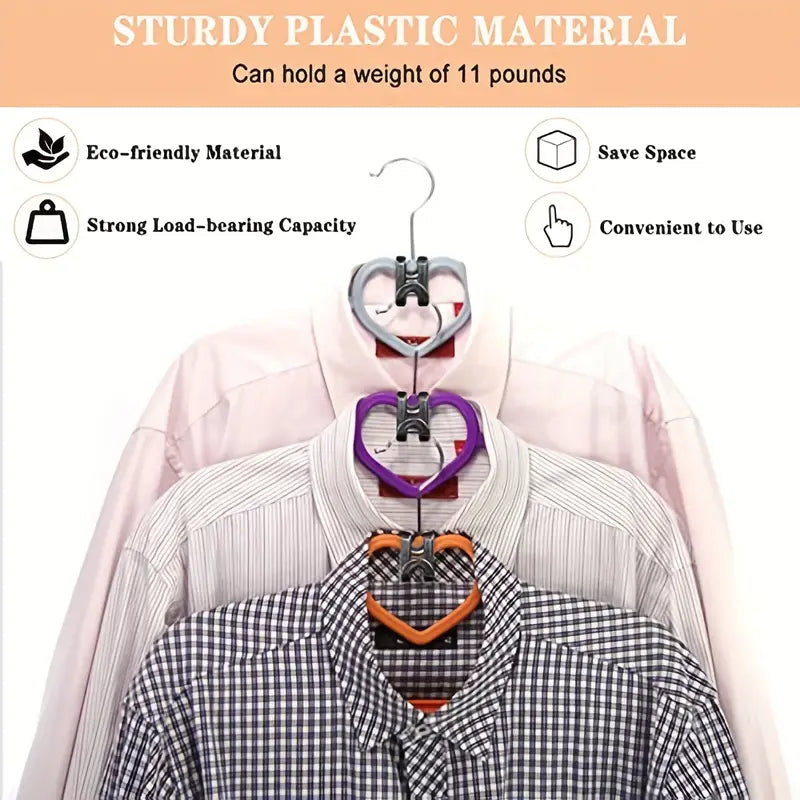 10pcs Heavy Duty Clothes Hanger Connector Hooks